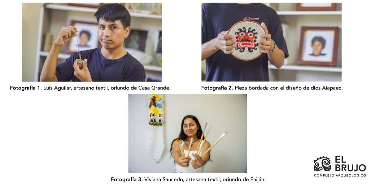 Serie trabajo artesanal Luis Aguilar y Viviana Saucedo - Complejo Arqueol&oacute;gico El Brujo